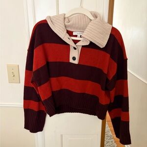 Banana Republic Cashmere Cropped Polo Sweater